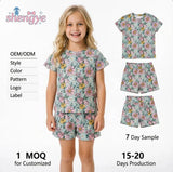 Baby Girls Bamboo Fiber Pajama Set | Soft Floral 2-Piece Kids Sleepwear