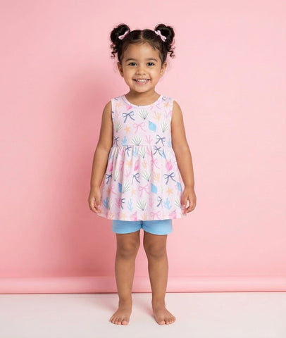 Seaside Sweetheart 2-Piece Baby Girl Outfit Set | Cute Summer Toddler Clothes