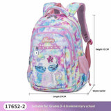 Lightweight kids cartoon cat school backpack with adjustable straps