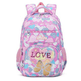 Kids lightweight school backpack with adjustable straps and cartoon cat design