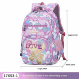 Lightweight kids school backpack with adjustable straps and cartoon cat design
