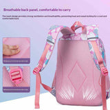 Kids lightweight school backpack with adjustable straps and cartoon cat design
