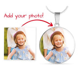 Personalized Photo Circle Necklace – Custom Engraved Keepsake