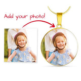 Personalized Photo Circle Necklace – Custom Engraved Keepsake