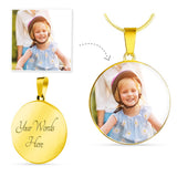 Personalized Photo Circle Necklace – Custom Engraved Keepsake