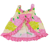Baby toddler girls floral open-back swing tank top in soft breathable fabric