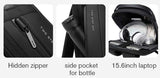 Fashion backpack with anti-theft zipper for business and travel
