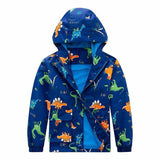 Kids lightweight hooded windproof jacket in multiple colors