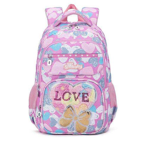 Lightweight kids cartoon cat school backpack with adjustable straps