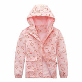 Kids lightweight hooded windproof jacket in colorful options