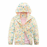 Kids lightweight hooded windproof jacket with zipper